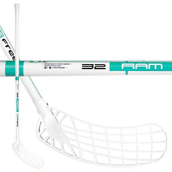 Floorball bot Freez RAM 32 balra 95cm fehér-mentol