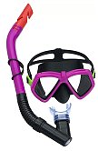 Búvárszett junior DOMINATOR (búvárszemüveg + snorkel) rózsaszínű